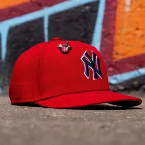 New Era New York Yankees fitted hat grey, red colorway - Yankees Fitted Gets Bold Red Treatment in New Era’s Nookie Edition