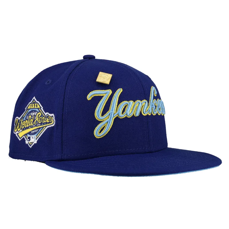 New Era New York Yankees fitted hat blue, royal colorway - 1996 World Series Fitted: New Era’s Royal Ice Collection Honors Yankees Championship Glory