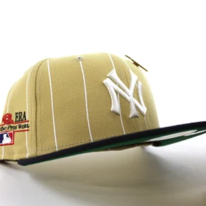 New Era New York Yankees fitted hat Vegas Gold Pinstripe) colorway - Yankees Drop Clean Vegas Gold Pinstripe Fitted for 59FIFTY Day