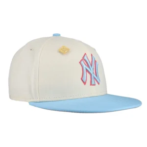 New Era New York Yankees fitted hat white, grey, chrome colorway - Yankees Two-Tone Chrome Fitted Drops for Under $10