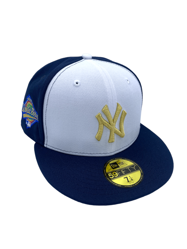 New Era New York Yankees fitted hat Men's colorway - Yankees Fitted Gets Custom Side Patch Treatment in Clean White/Navy