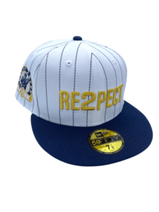 New Era New York Yankees fitted hat Men's colorway - Yankees Drop Classic Pinstripe Fitted with Custom Respect Patch