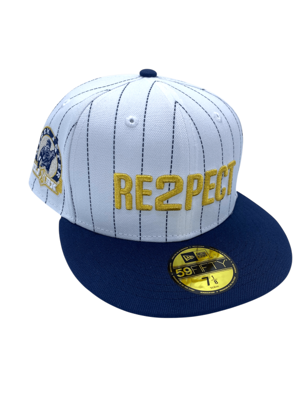 New Era New York Yankees fitted hat Men's colorway - Yankees Drop Classic Pinstripe Fitted with Custom Respect Patch