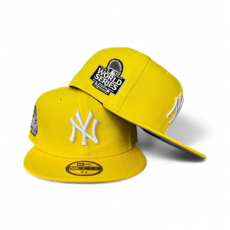 New Era New York Yankees fitted hat black, gray, yellow colorway - 2024 World Series Fitted: New Era’s Yankees Championship Run Tribute