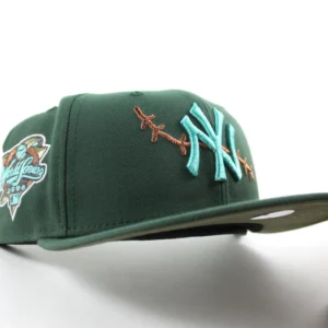New Era New York Yankees fitted hat Zombie Pack Green Olive Under Brim colorway - Subway Series Fitted: New Era’s Yankees 2000 World Series Zombie Pack Commemorates Historic Three-Peat