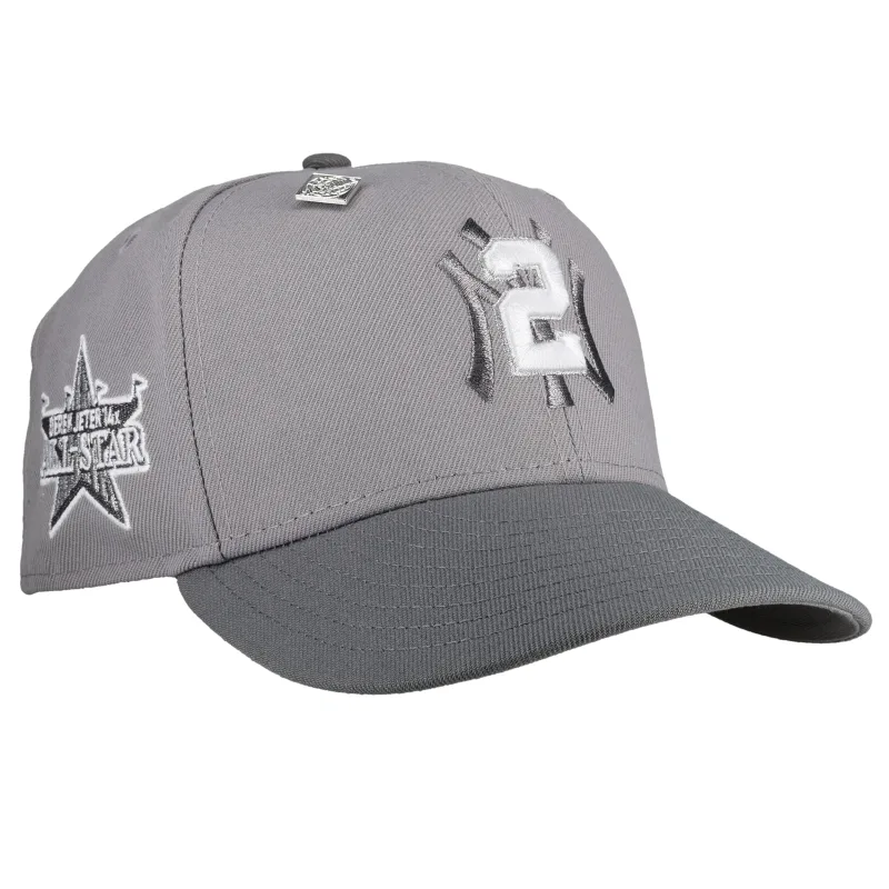 New Era New York Yankees fitted hat grey colorway - New Era Honors Derek Jeter with Cool Grey Metallic Script Yankees Fitted