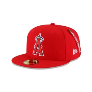 New Era Los Angeles Angels fitted hat navy, red, blue, green colorway - Alpha Industries Angels Fitted Brings Military Vibes to Anaheim