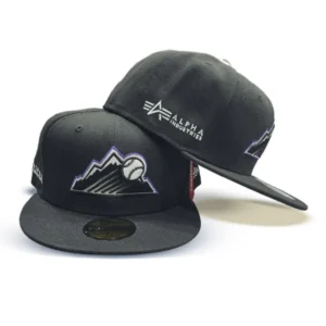 New Era Colorado Rockies fitted hat black, green colorway - Alpha Industries Teams Up with New Era for Clean Colorado Rockies Fitted