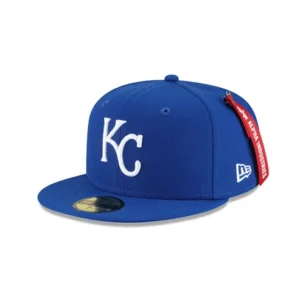 New Era Kansas City Royals fitted hat red, blue, green, royal colorway - Alpha Industries Collab Brings Military Vibes to This Royals Fitted