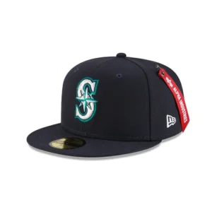 New Era Seattle Mariners fitted hat navy, blue, green colorway - Alpha Industries Teams Up with New Era for Clean Mariners Fitted