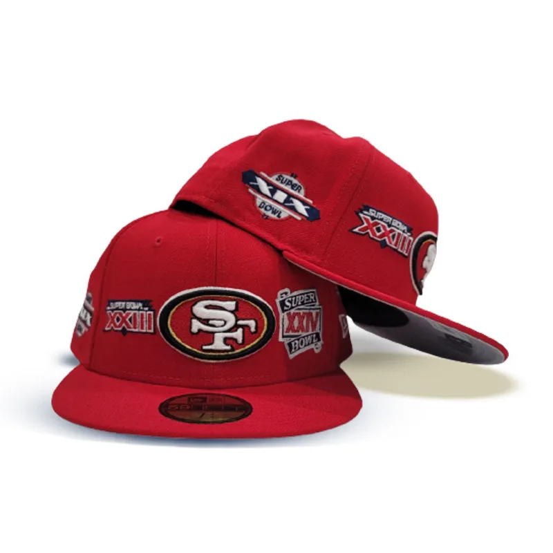New Era San Francisco 49ers fitted hat red colorway - Five-Time Champions Fitted: New Era Drops Red 49ers Super Bowl Legacy Cap