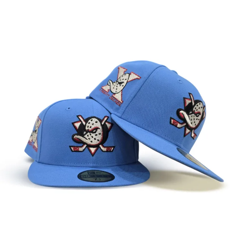 New Era Anaheim Ducks fitted hat gray, blue colorway - New Era Drops Nostalgic Anaheim Ducks Fitted with Mighty Decade Side Patch