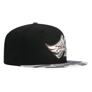 New Era Los Angeles Angels fitted hat Black, Camo colorway - New Era Angels Fitted Joins Surveillance Pack with Black Camo Design