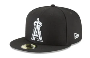 New Era Los Angeles Angels fitted hat Men's colorway - New Era’s Clean Angels Fitted Brings Timeless Black and White Style