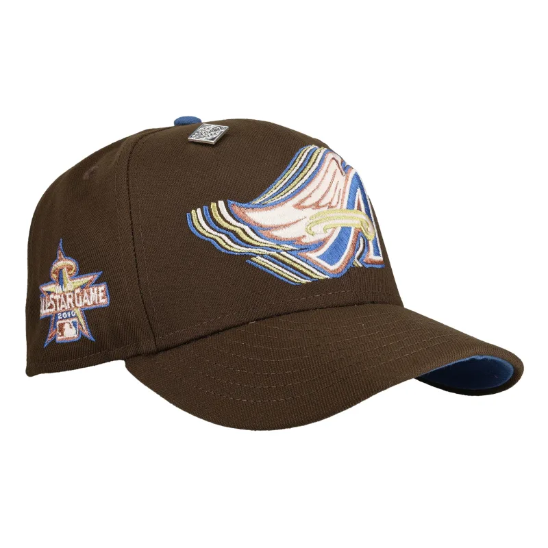New Era Los Angeles Angels fitted hat blue, brown, walnut colorway - 2010 All-Star Fitted: New Era’s Trippy Walnut Angels Commemorative Drop