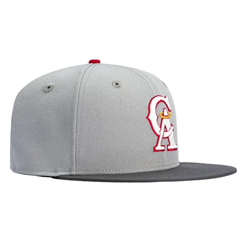 New Era Los Angeles Angels fitted hat Grey, Graphite colorway - New Era Drops Clean Angels Fitted in Grey Graphite Colorway