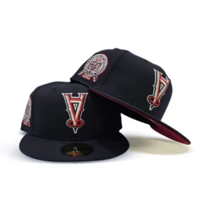 New Era Los Angeles Angels fitted hat navy, red, blue colorway - Golden Anniversary Fitted: New Era’s Angels 50th Anniversary Tribute