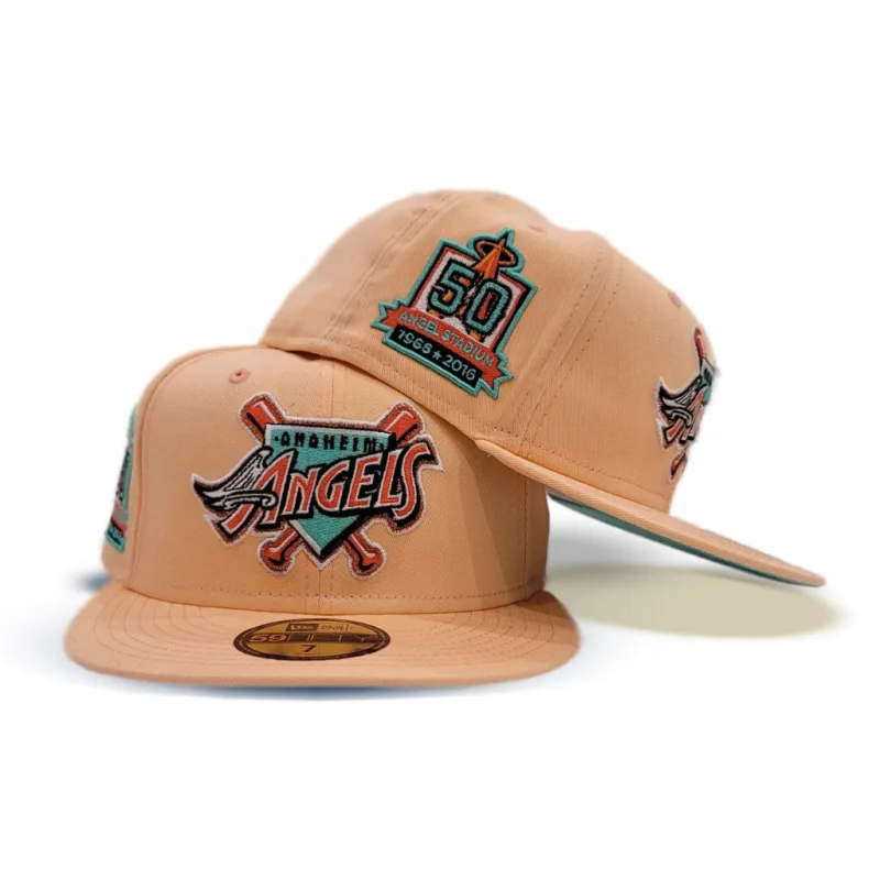 New Era Los Angeles Angels fitted hat green colorway - 50th Anniversary Angels Fitted: New Era’s Peach and Mint Tribute to Gene Autry’s Legacy