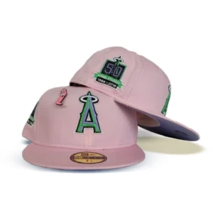 New Era Los Angeles Angels fitted hat pink colorway - Angels 50th Anniversary Fitted: New Era’s Pink Tribute to Five Decades of Halos History