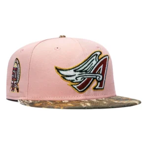New Era Los Angeles Angels fitted hat Pink, Realtree colorway - Angels 50th Anniversary Fitted: New Era Celebrates Five Decades with Pink Realtree Drop