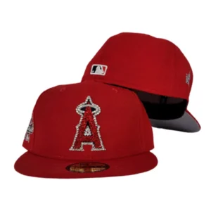 New Era Los Angeles Angels fitted hat red colorway - Angel Stadium All-Star Fitted: New Era’s Swarovski Crystal 2010 Tribute Brings the Bling