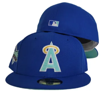 New Era Los Angeles Angels fitted hat blue, green, royal colorway - 1989 All-Star Game Fitted: New Era Drops Royal Blue Angels Tribute with Bo Jackson History