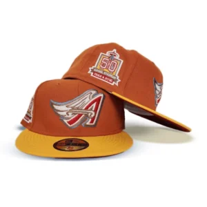 New Era Los Angeles Angels fitted hat red, orange colorway - Angels Drop Fire Rust Orange Fitted That’s Pure Heat