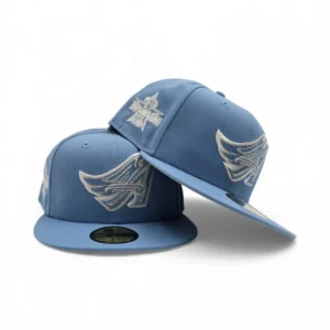 New Era Los Angeles Angels fitted hat gray, blue colorway - 2010 All-Star Game Fitted: New Era Drops Sky Blue Angels Commemorative with Historic Side Patch