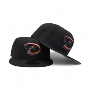 New Era Arizona Diamondbacks fitted hat black, gray colorway - Arizona Diamondbacks Drop Clean Black and Gray Fitted at Exclusive Fitted