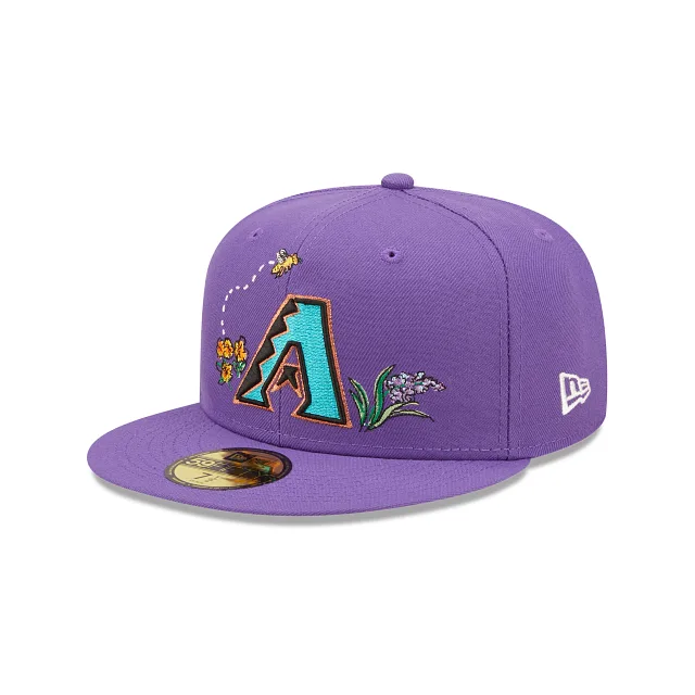 New Era Arizona Diamondbacks fitted hat purple colorway - Purple Arizona Diamondbacks Fitted Features Stunning Watercolor Floral Design