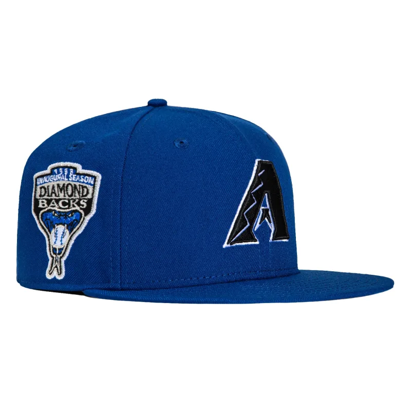 New Era Arizona Diamondbacks fitted hat Royal, Black, White colorway - New Era Drops Clean Diamondbacks Fitted with Inaugural Patch