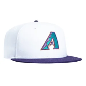 New Era Arizona Diamondbacks fitted hat White, Purple colorway - New Era Drops Clean Arizona Diamondbacks Fitted in Classic 1998 Colorway