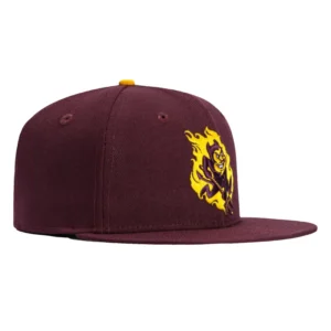 New Era New Jersey Devils fitted hat Maroon colorway - Arizona State Sun Devils Fitted Hat Drops in Clean Maroon Colorway