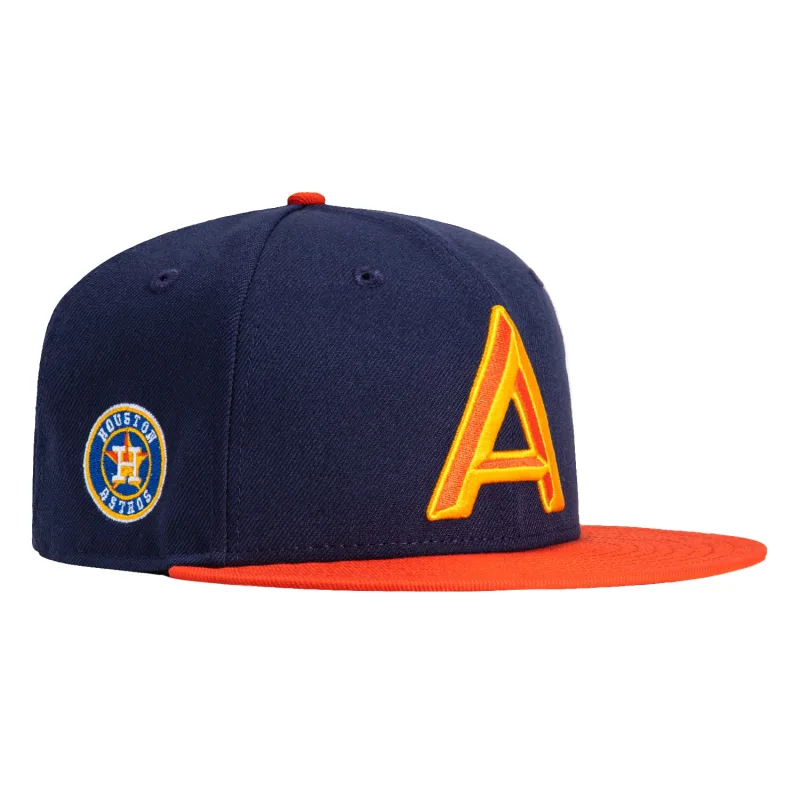 New Era St. Louis Blues fitted hat Light Navy, Orange colorway - New Era Drops Clean Asheville Blues Fitted with Negro League Logo Patch