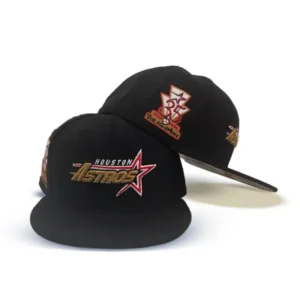 New Era Houston Astros fitted hat black, gold colorway - Astros Fans Get Premium Black Corduroy Fitted with 35th Anniversary Patch
