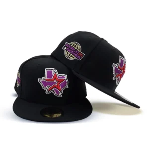 New Era Houston Astros fitted hat black, purple colorway - 2005 World Series Fitted: New Era’s Black and Purple Astros Championship Tribute