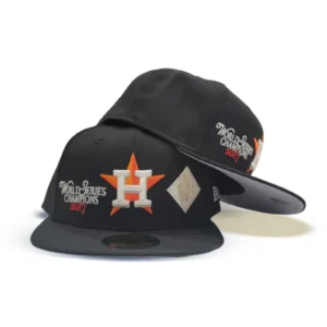 New Era Houston Astros fitted hat black, gray colorway - 2017 World Series Fitted: New Era Drops Historic Astros Championship Tribute