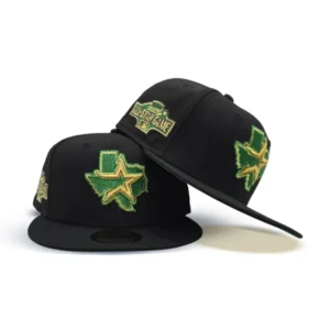New Era Houston Astros fitted hat black, green colorway - 2004 All-Star Game Fitted: New Era Drops Houston Astros Commemorative with Historic Green Bottom