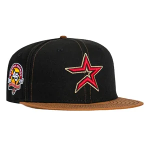New Era Houston Astros fitted hat Black, Khaki colorway - Diamond Anniversary Fitted: New Era’s Toasted Peanut Astros 45th Anniversary Tribute