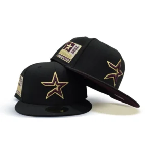 New Era Houston Astros fitted hat black, white, maroon colorway - Enron Field Inaugural Season Fitted: New Era Drops Black Astros 2000 Commemorative
