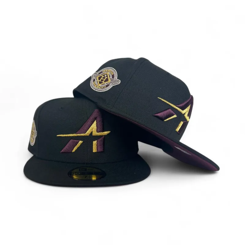 New Era Houston Astros fitted hat black, gray, maroon colorway - Astros City Connect Fitted Brings Space City Vibes in Black and Maroon