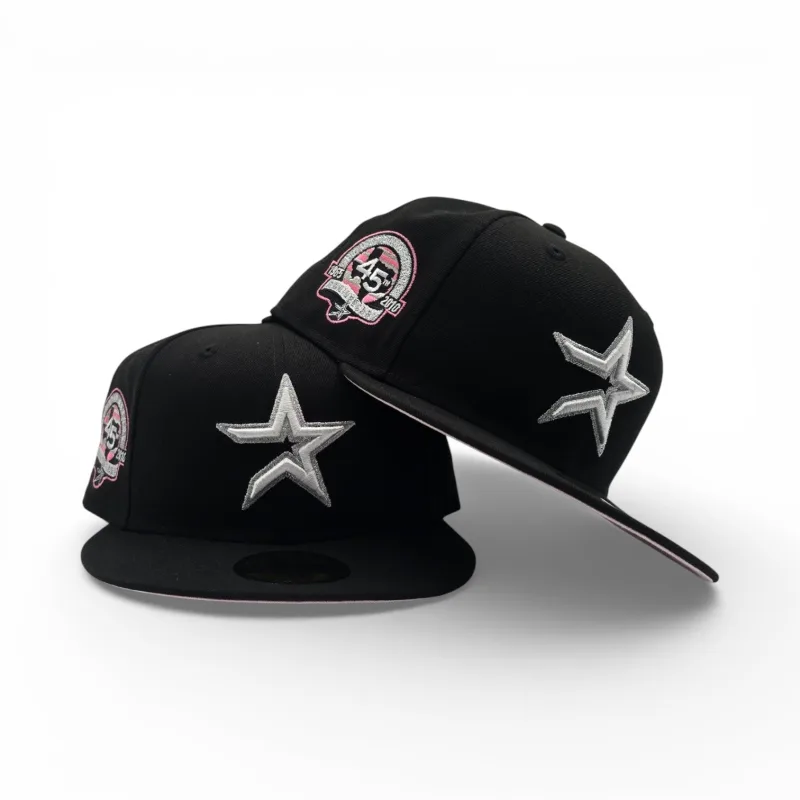 New Era Houston Astros fitted hat black, pink colorway - 45th Anniversary Fitted: New Era’s Black and Pink Houston Astros Tribute
