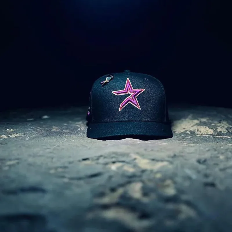 New Era Houston Astros fitted hat black, purple colorway - 20th Anniversary Fitted: New Era Drops Black Astros Purple Bottom Commemorative