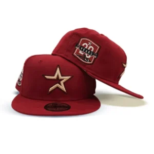 New Era Houston Astros fitted hat gray, red colorway - Astros Anniversary Fitted: New Era Celebrates 60 Years with Brick Red 59FIFTY