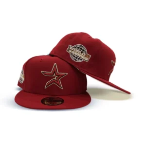 New Era Houston Astros fitted hat red, pink colorway - 2005 World Series Fitted: New Era Drops Brick Red Astros Championship Tribute