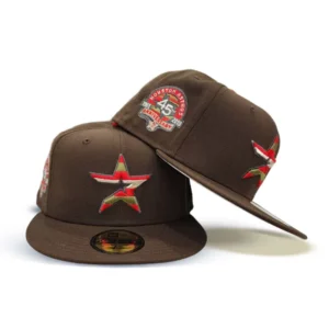 New Era Houston Astros fitted hat gray, brown colorway - 45th Anniversary Fitted: New Era Honors Astros History with Brown and Gray 59FIFTY
