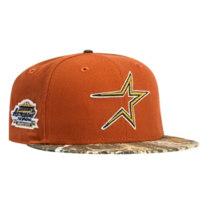 New Era Houston Astros fitted hat Burnt Orange, Realtree colorway - 30th Anniversary Fitted: New Era’s Burnt Orange Astros Stadium Patch Celebrates Minute Maid Park Legacy