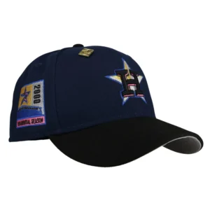New Era Houston Astros fitted hat black, grey, blue colorway - Inaugural Season Fitted: New Era Drops Houston Astros 2000 Dark Blue/Black 59FIFTY
