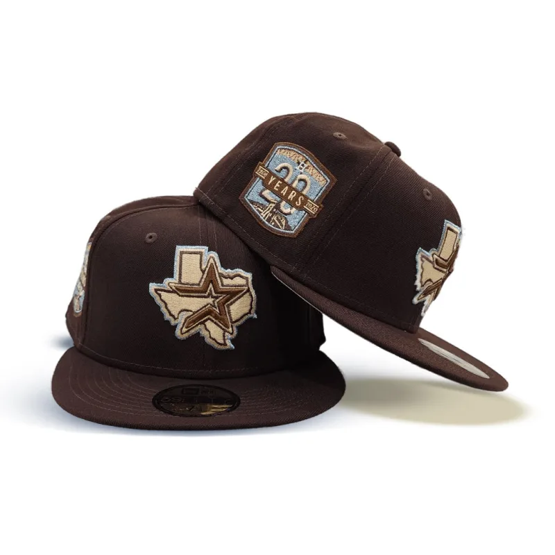 New Era Houston Astros fitted hat gray, brown colorway - 60th Anniversary Fitted: New Era’s Dark Brown Astros Tribute Celebrates Six Decades of Houston Baseball