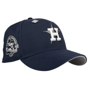 New Era Houston Astros fitted hat grey, blue colorway - 45th Anniversary Fitted: New Era Drops Houston Astros Metallic Oceanside Blue Tribute
